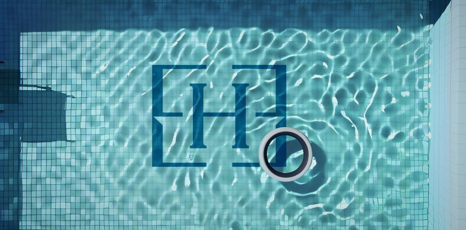 Eden Haven, a brand we named and built, its monogram set into the pool floor