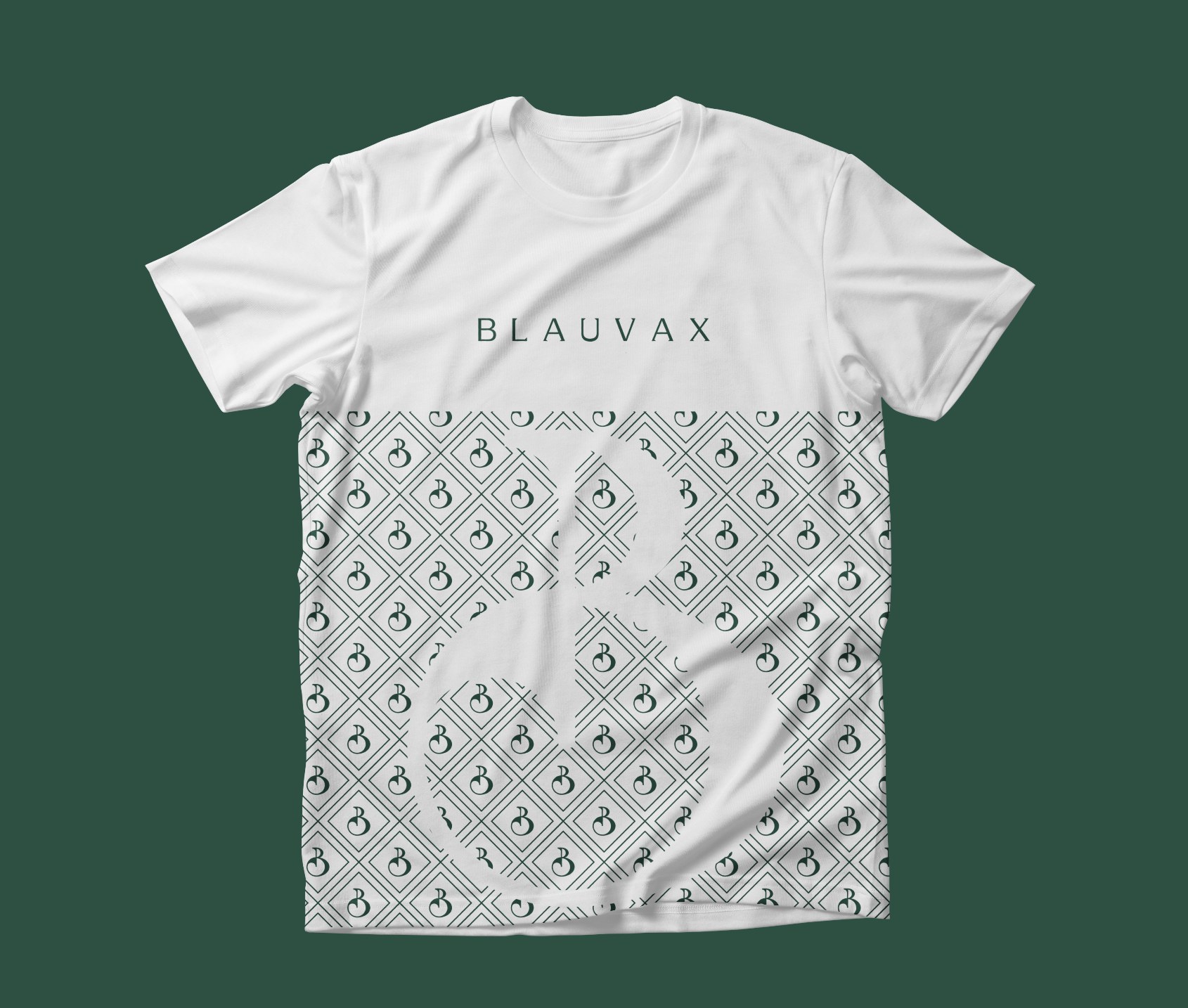 Blauvax monogram pattern on apparel