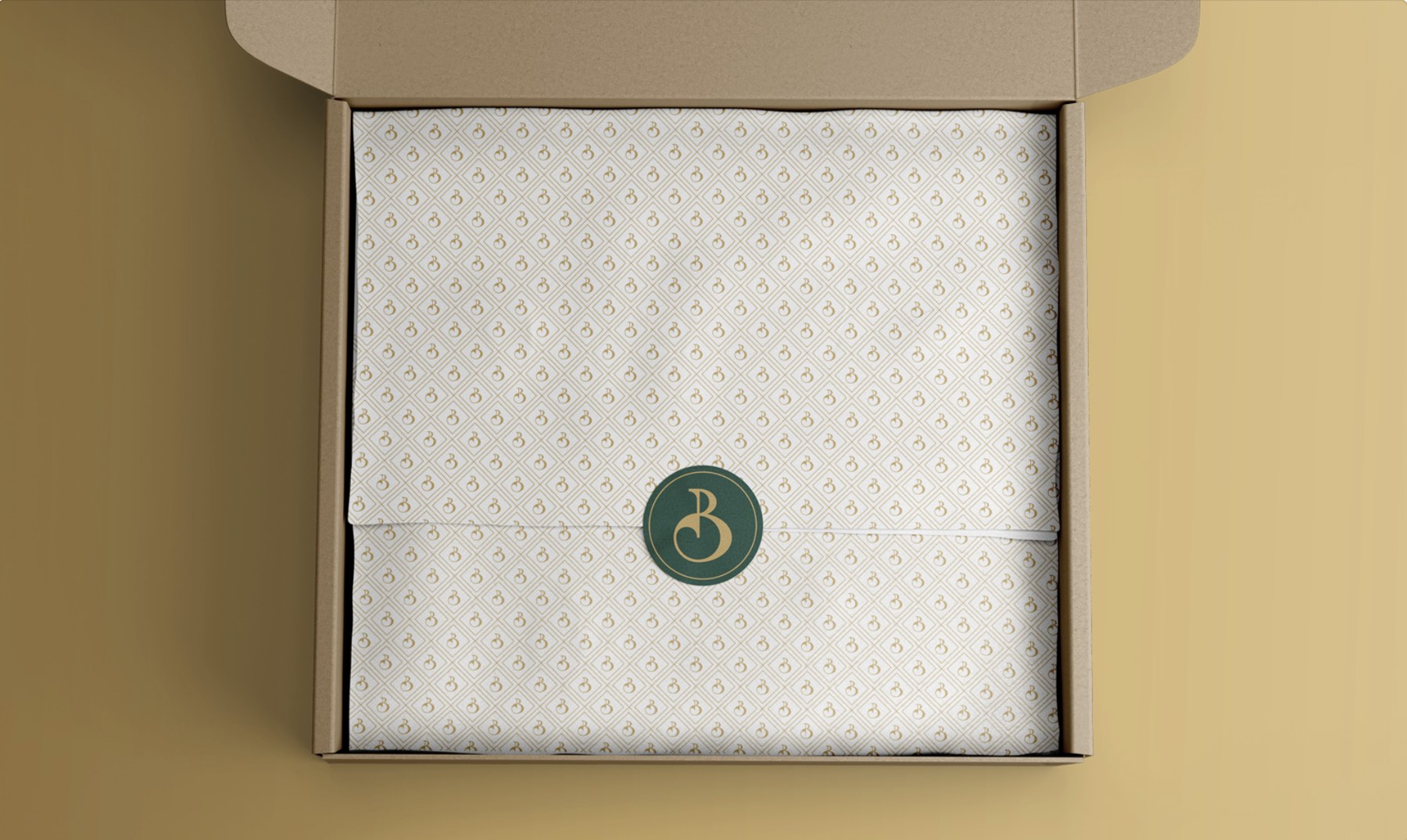 Blauvax packaging and monogram seal
