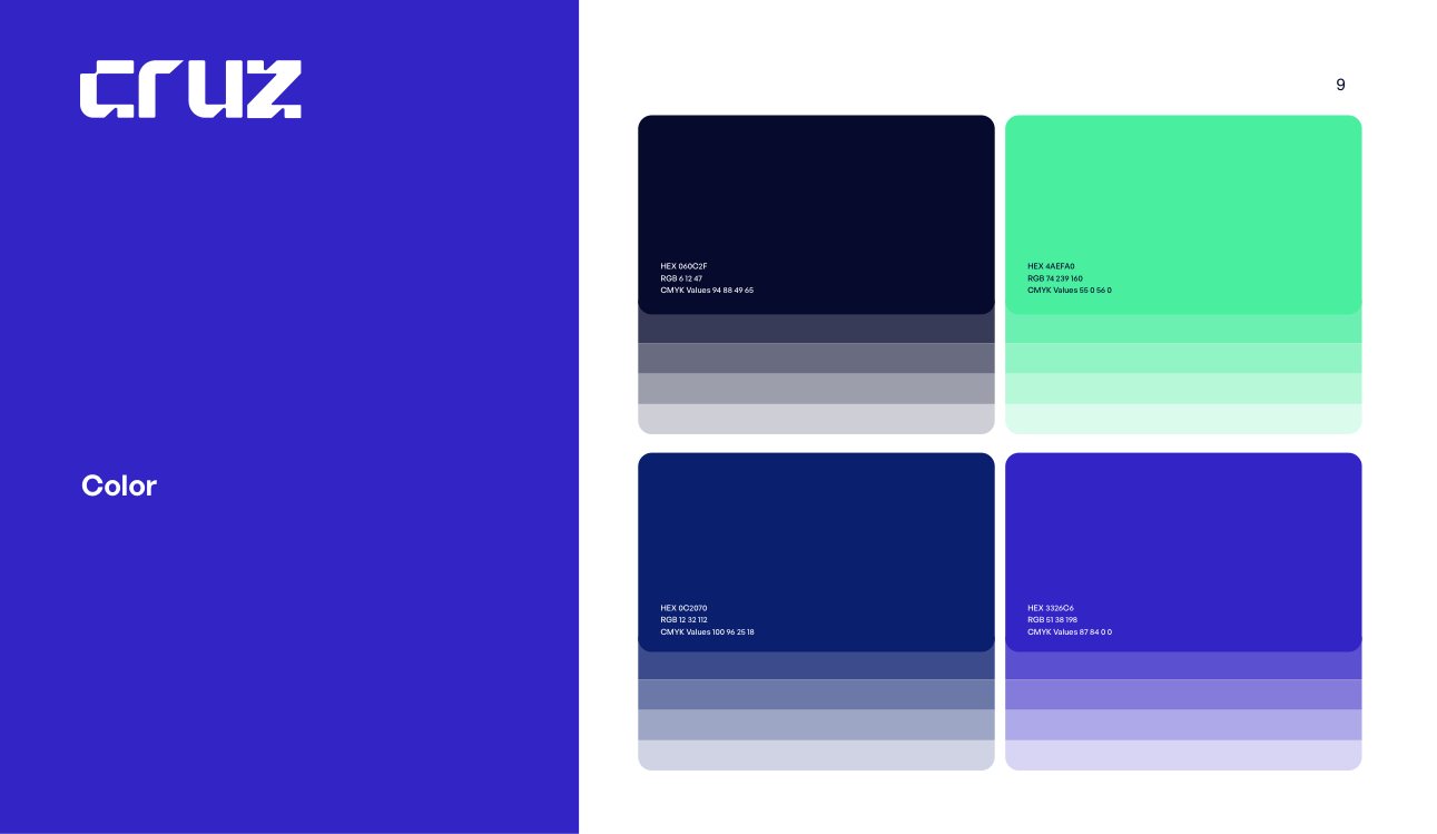 Cruz colour palette