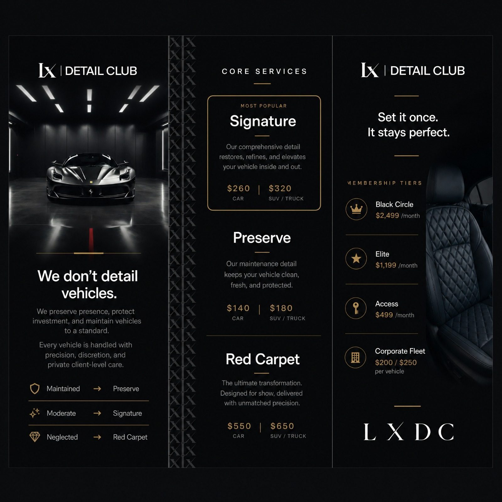 Core services and membership tiers