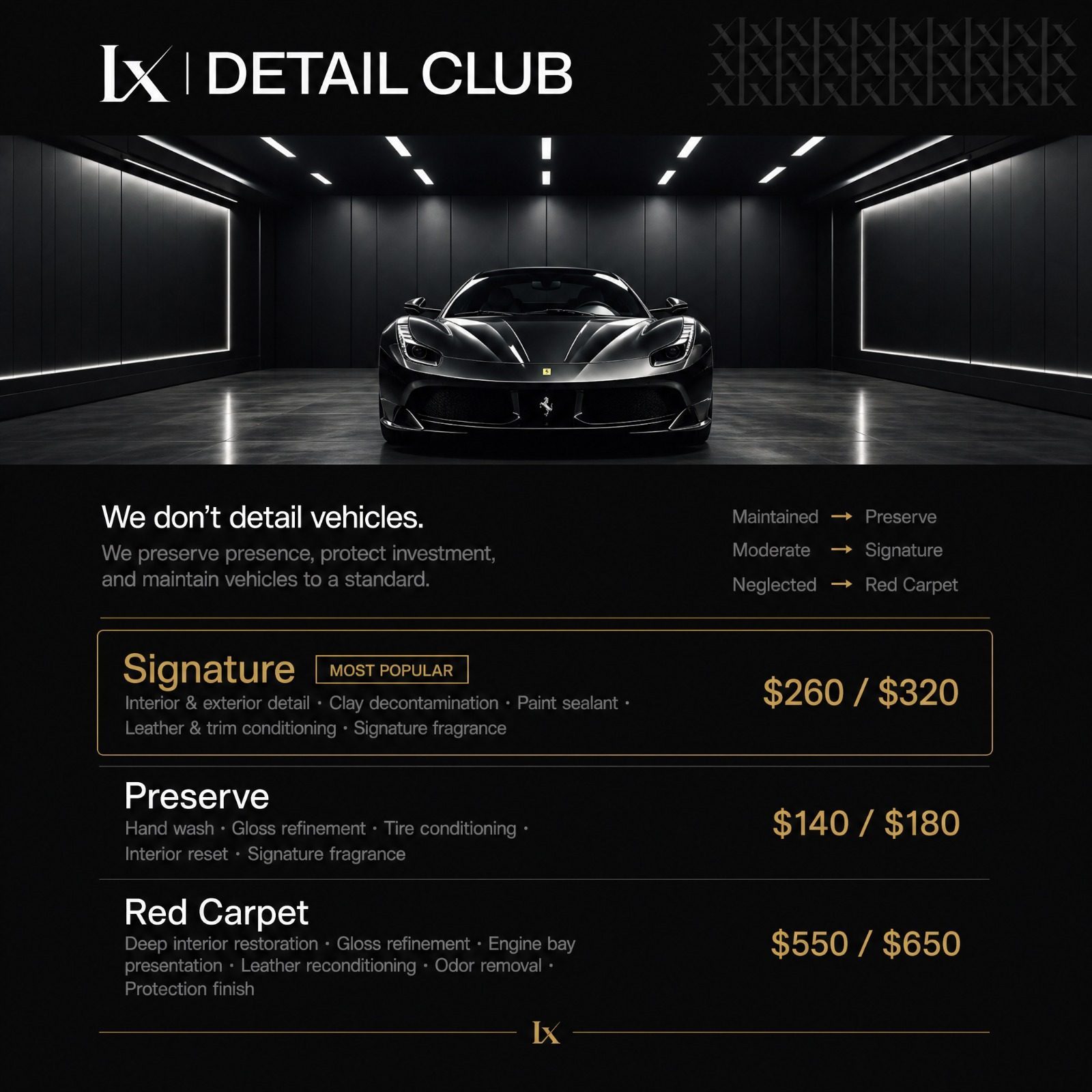 Service menu