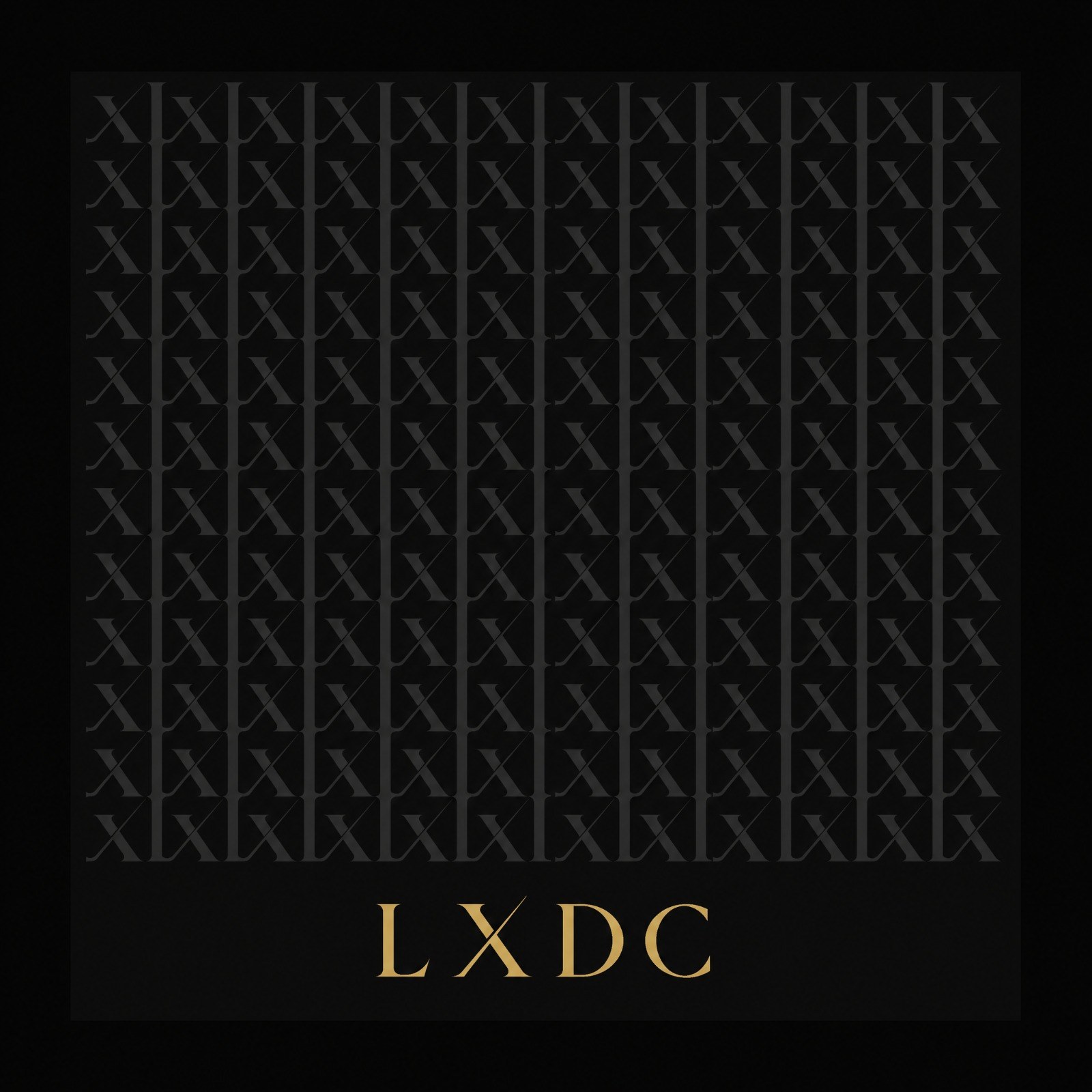 Post-service card front — LXDC monogram